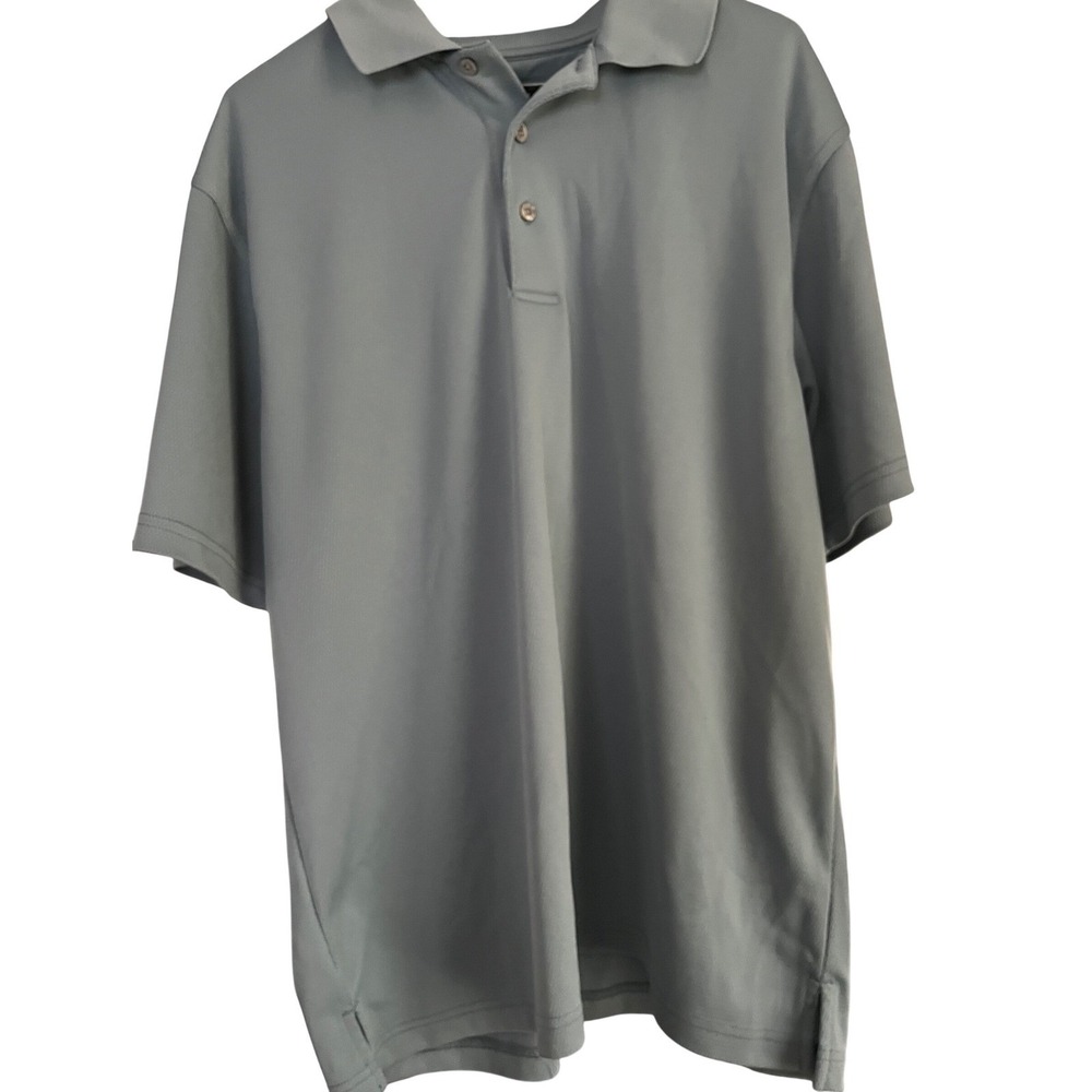 PGA TOUR Airflux Golf Polo Shirt Men's L G G Grey Short Sleeve Performance - Picture 4 of 6